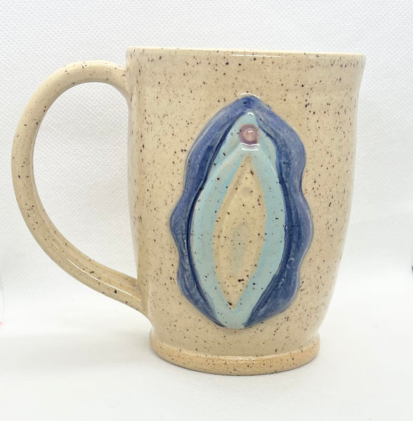 Painted vulva mug