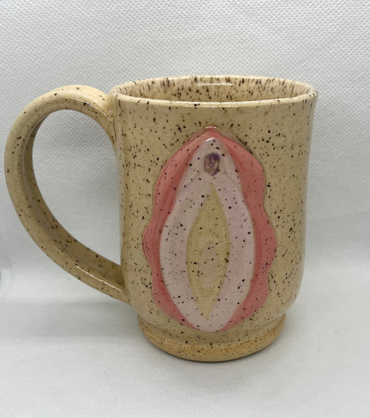 Painted vulva mug