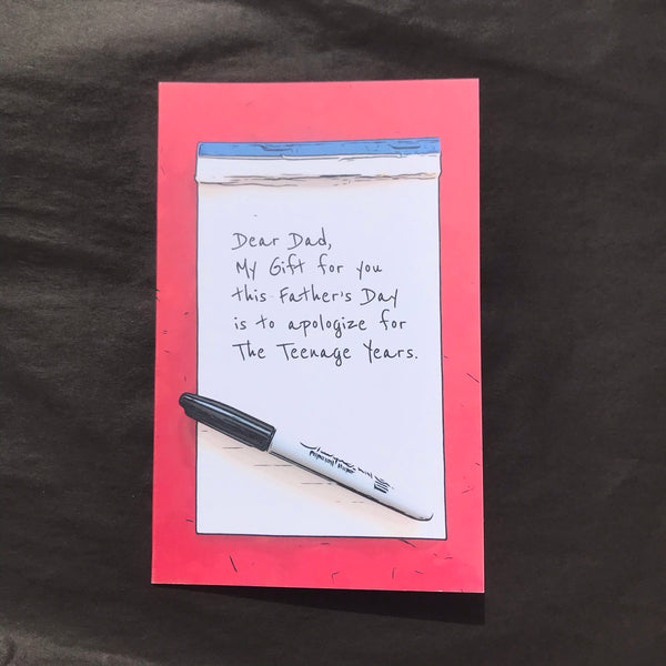 ‘Sorry I was a dick’ Father’s Day card